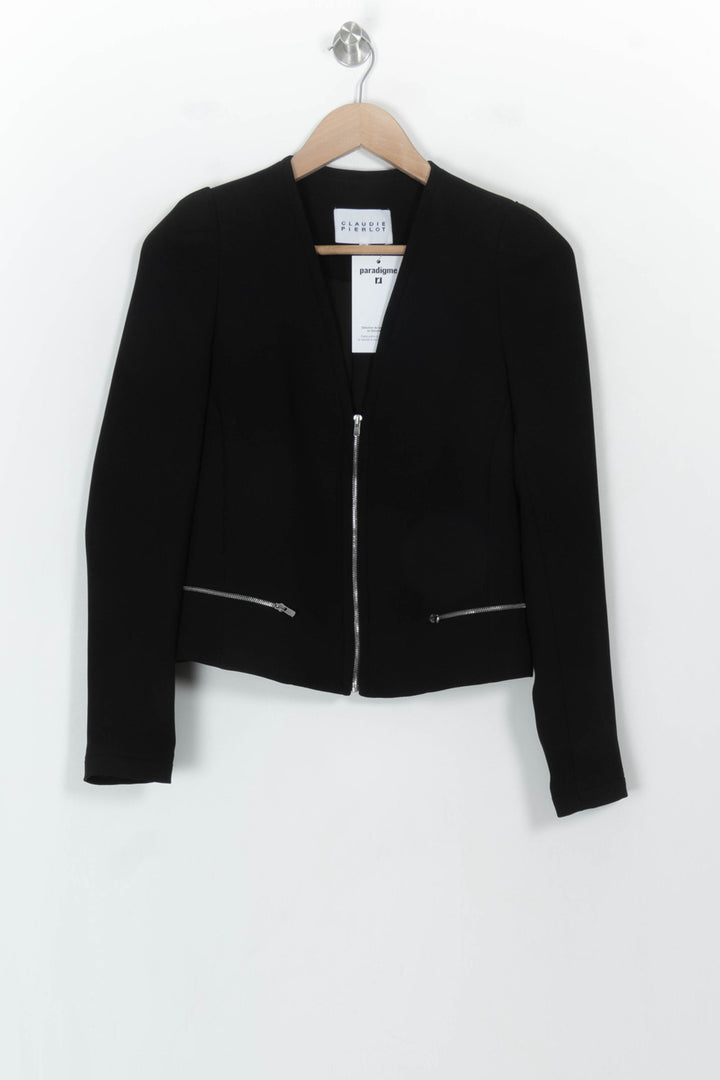Veste Noire - Taille S/36 de la marque Claudie Pierlot | PARAD118698 - Vendu par Paradigme - Image 2