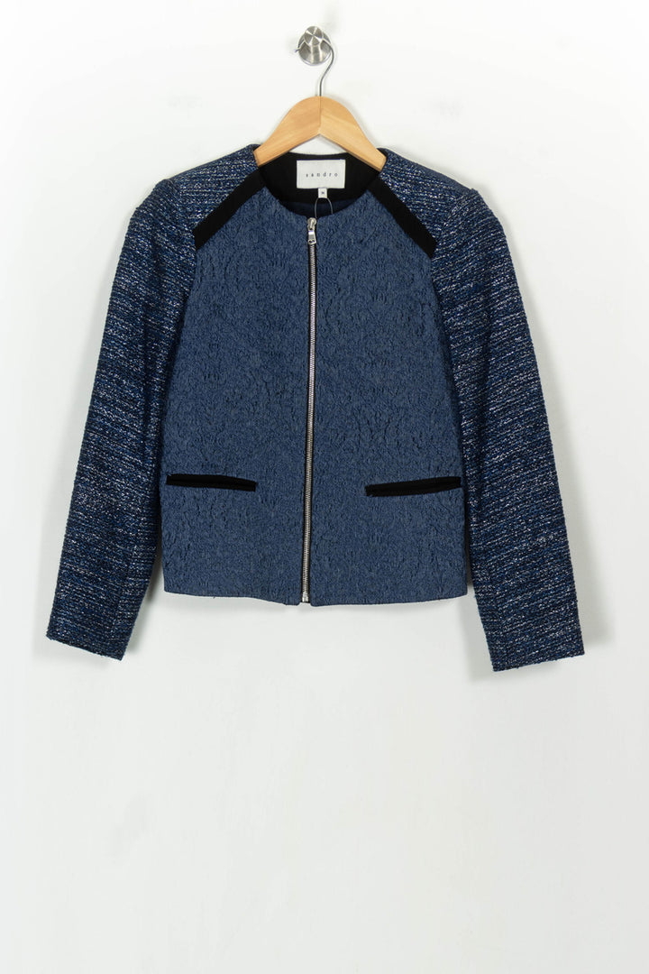 Veste Bleu - Taille S/36 de la marque Sandro | PARAD118699 - Vendu par Paradigme - Image 2