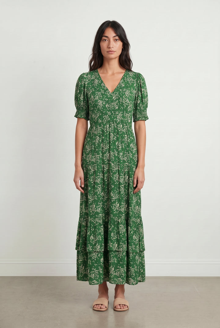 Robe Longue Verte et Blanche - Taille XS/34 de la marque ba&amp;sh | PARAD118700 - Vendu par Paradigme - Image 1