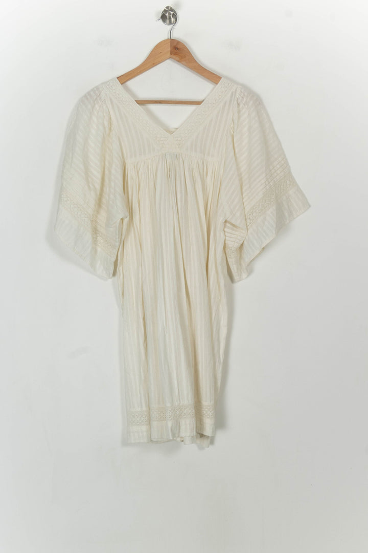 Robe Courte Blanche - Taille S/36 de la marque FRNCH | PARAD118702 - Vendu par Paradigme - Image 5