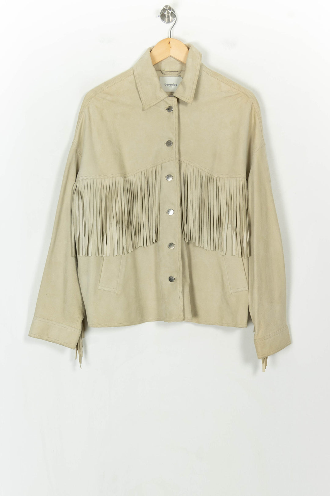 Veste à Franges Beige - Taille M/38 de la marque Bérénice | PARAD118711 - Vendu par Paradigme - Image 2