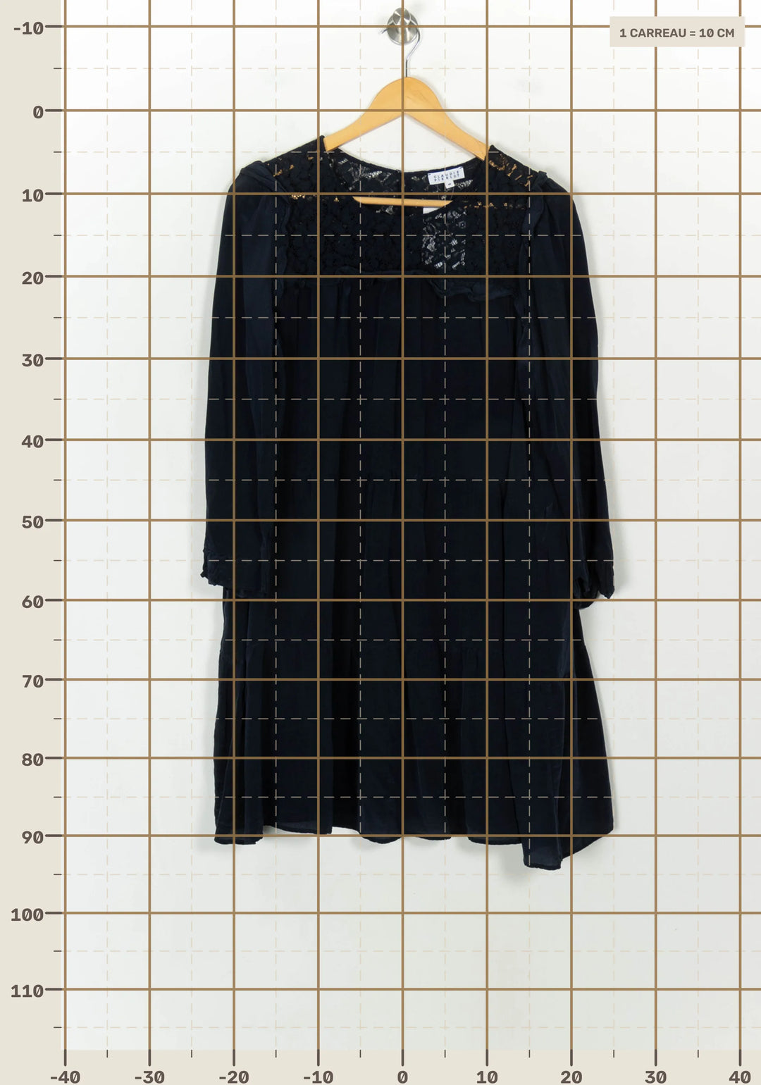 Robe Courte Bleue - Taille L/40 de la marque Claudie Pierlot | PARAD118712 - Vendu par Paradigme - Image 4
