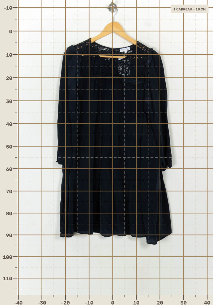 Robe Courte Bleue - Taille L/40 de la marque Claudie Pierlot | PARAD118712 - Vendu par Paradigme - Image 4
