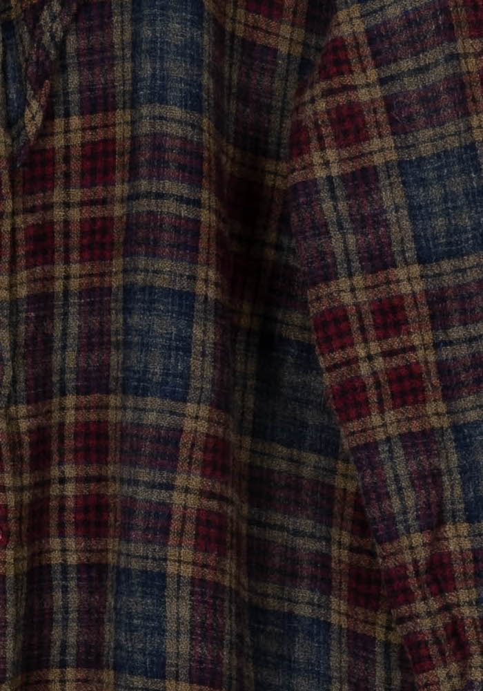 Chemise à Carreaux Bordeaux et Bleu - Taille XXL/44 de la marque Maison 123 | PARAD118721 - Vendu par Paradigme - Image 3