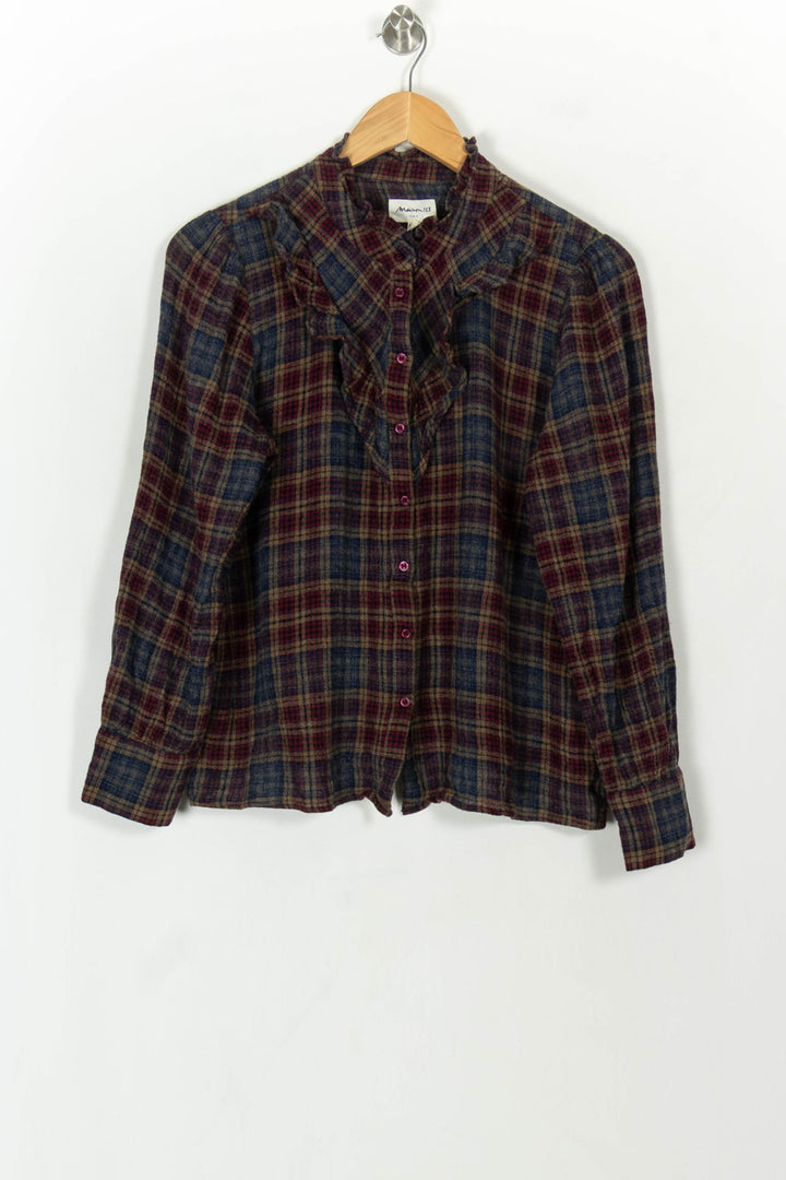 Chemise à Carreaux Bordeaux et Bleu - Taille XXL/44 de la marque Maison 123 | PARAD118721 - Vendu par Paradigme - Image 2
