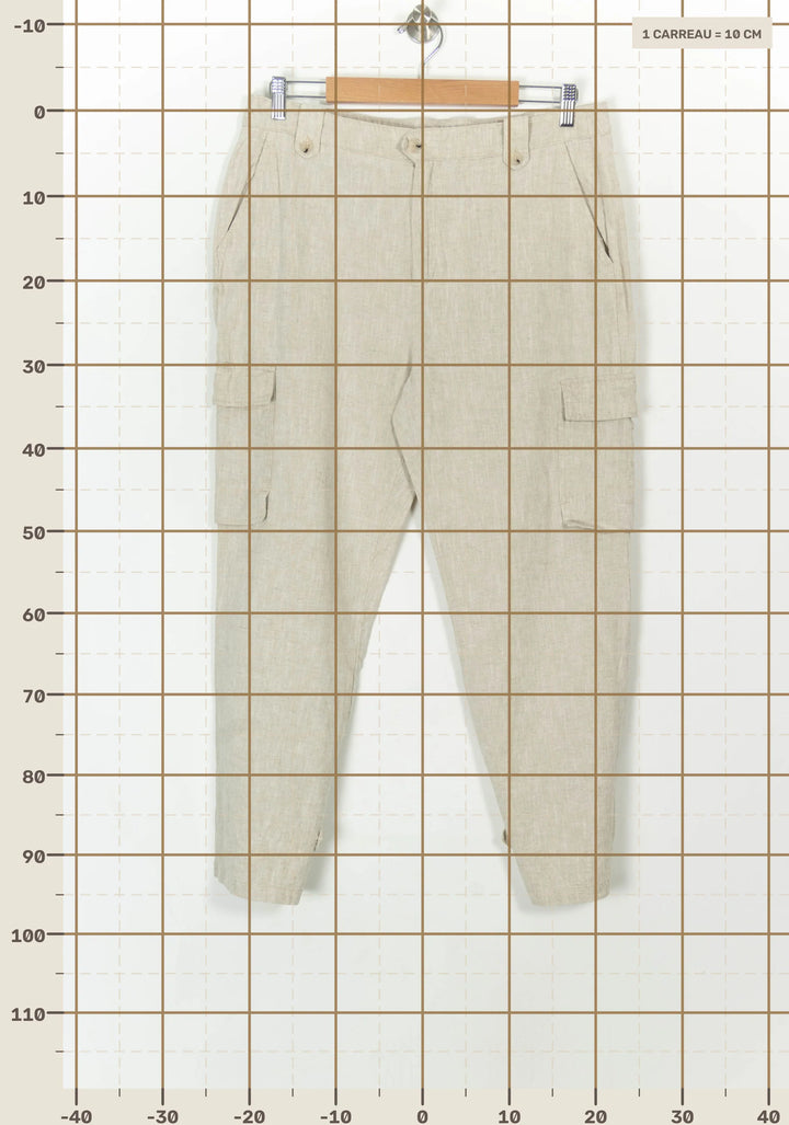 Pantalon Cargo Beige - Taille XXL/44 de la marque Indies | PARAD118724 - Vendu par Paradigme - Image 4