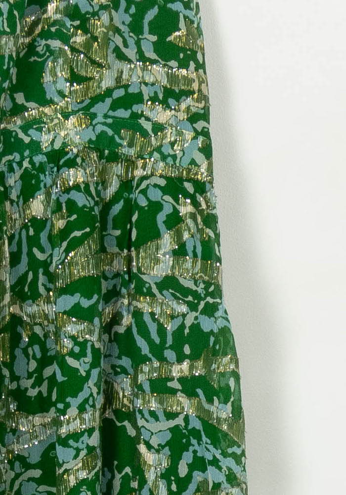 Robe Longue Verte et Blanche - Taille L/40 de la marque Bérénice | PARAD118728 - Vendu par Paradigme - Image 3