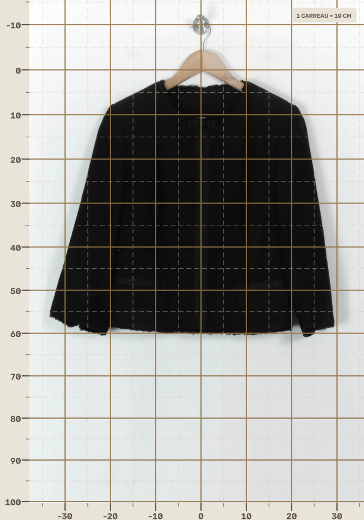 Veste Noire - Taille L/40 de la marque Caroll | PARAD118734 - Vendu par Paradigme - Image 4