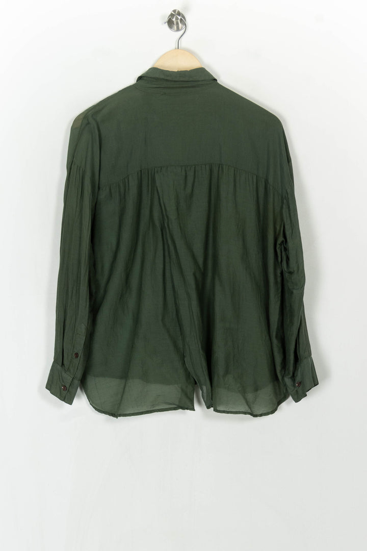 Chemise à Manches Longues Verte - Taille M/38 de la marque Bérénice | PARAD118739 - Vendu par Paradigme - Image 5