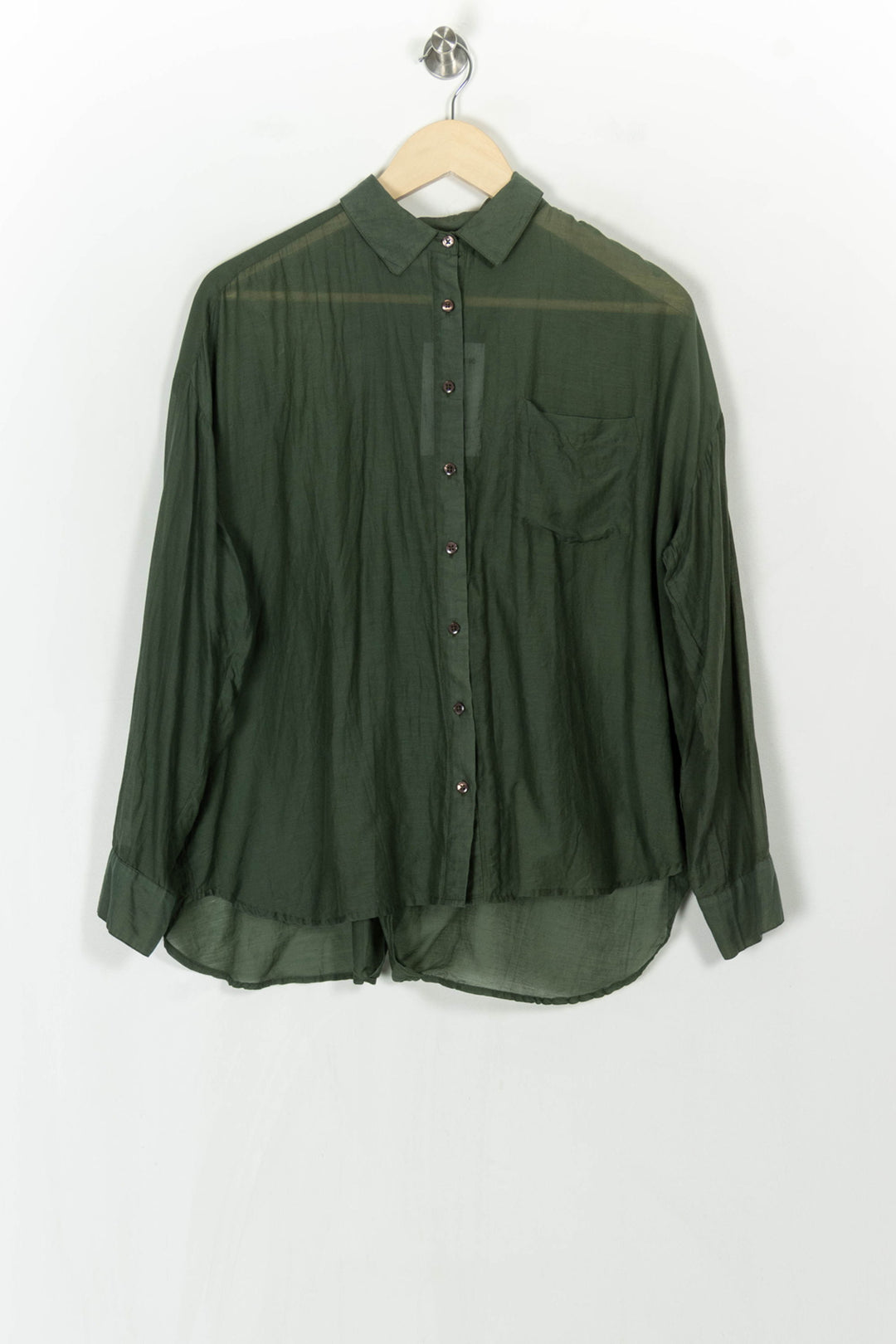 Chemise à Manches Longues Verte - Taille M/38 de la marque Bérénice | PARAD118739 - Vendu par Paradigme - Image 2