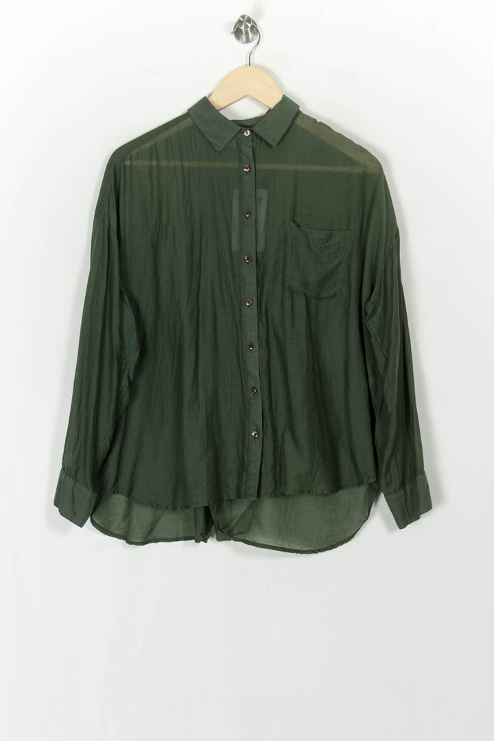 Chemise à Manches Longues Verte - Taille M/38 de la marque Bérénice | PARAD118739 - Vendu par Paradigme - Image 2