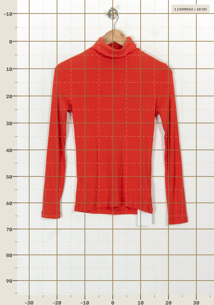 Sous-pull Rouge - Taille S/36 de la marque Caroll | PARAD118746 - Vendu par Paradigme - Image 4