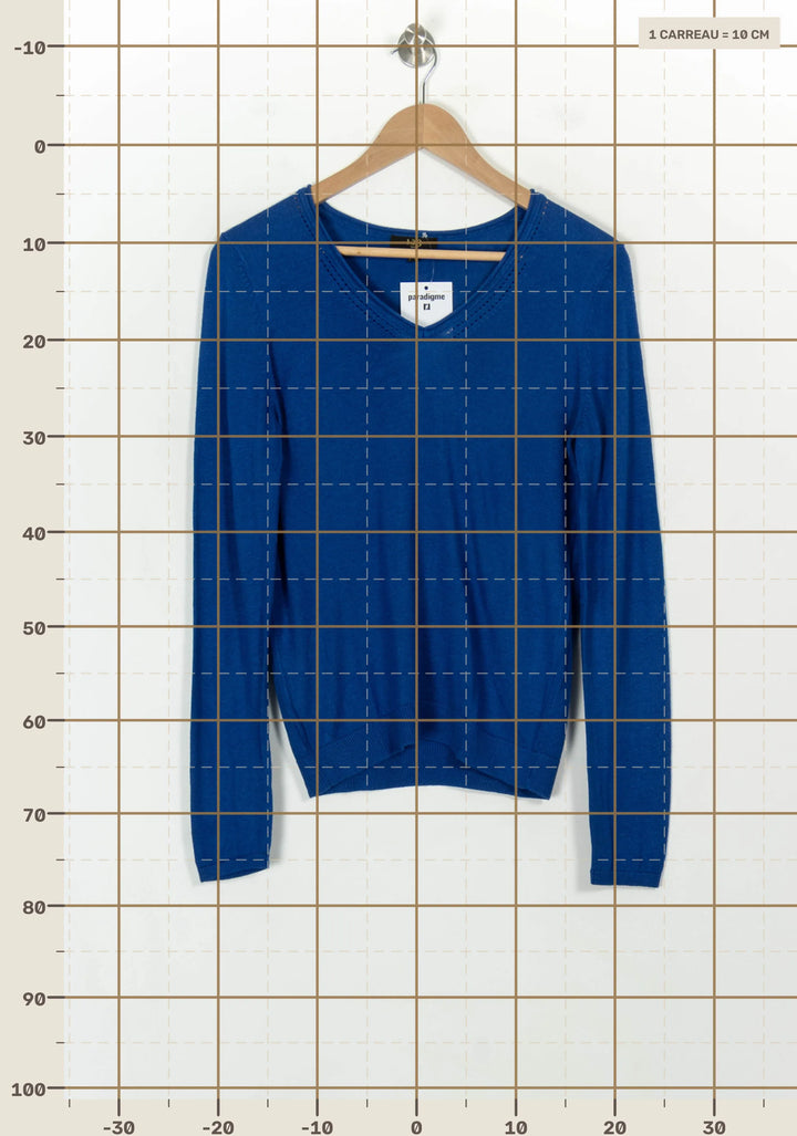 Pull Bleu - Taille M/38 de la marque Maison 123 | PARAD118747 - Vendu par Paradigme - Image 4