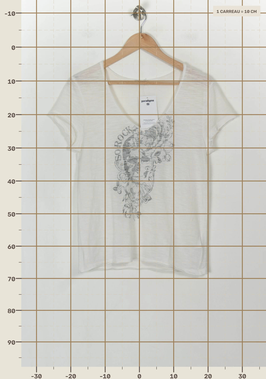 Tee-shirt Blanc - Taille S/36 de la marque IKKS | PARAD118748 - Vendu par Paradigme - Image 4