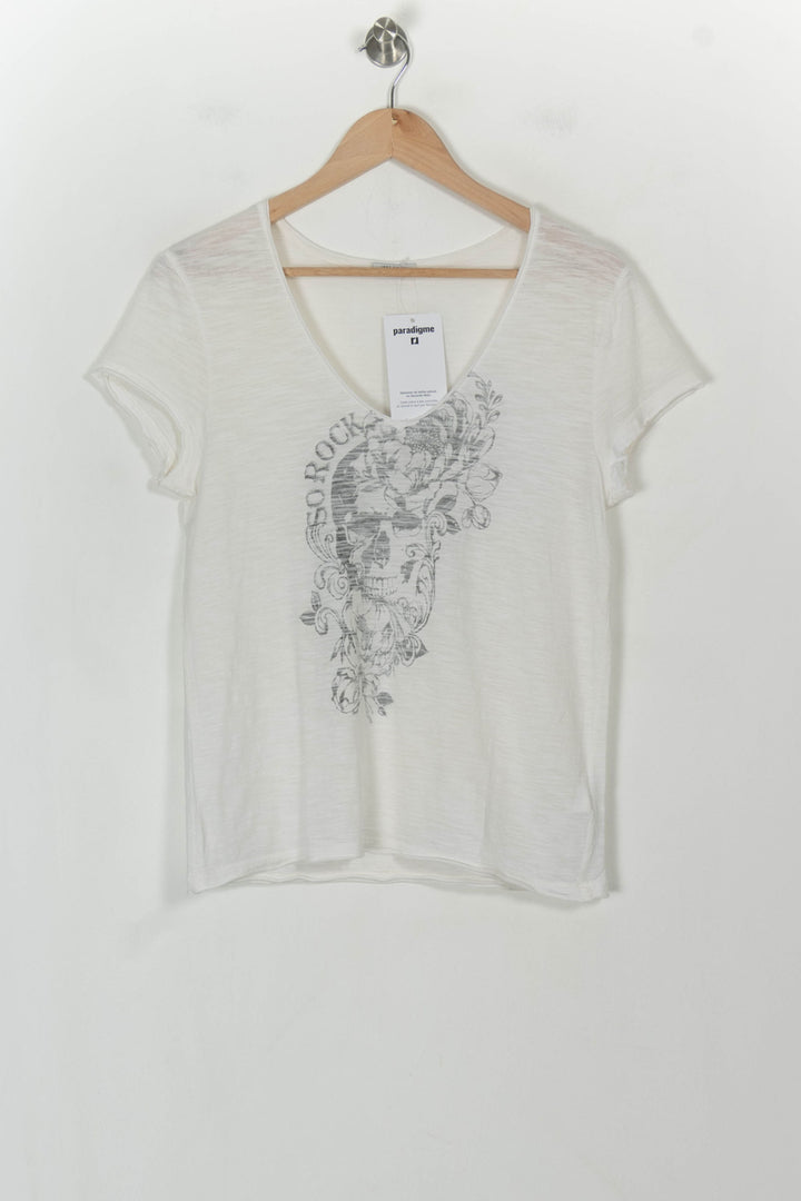 Tee-shirt Blanc - Taille S/36 de la marque IKKS | PARAD118748 - Vendu par Paradigme - Image 2