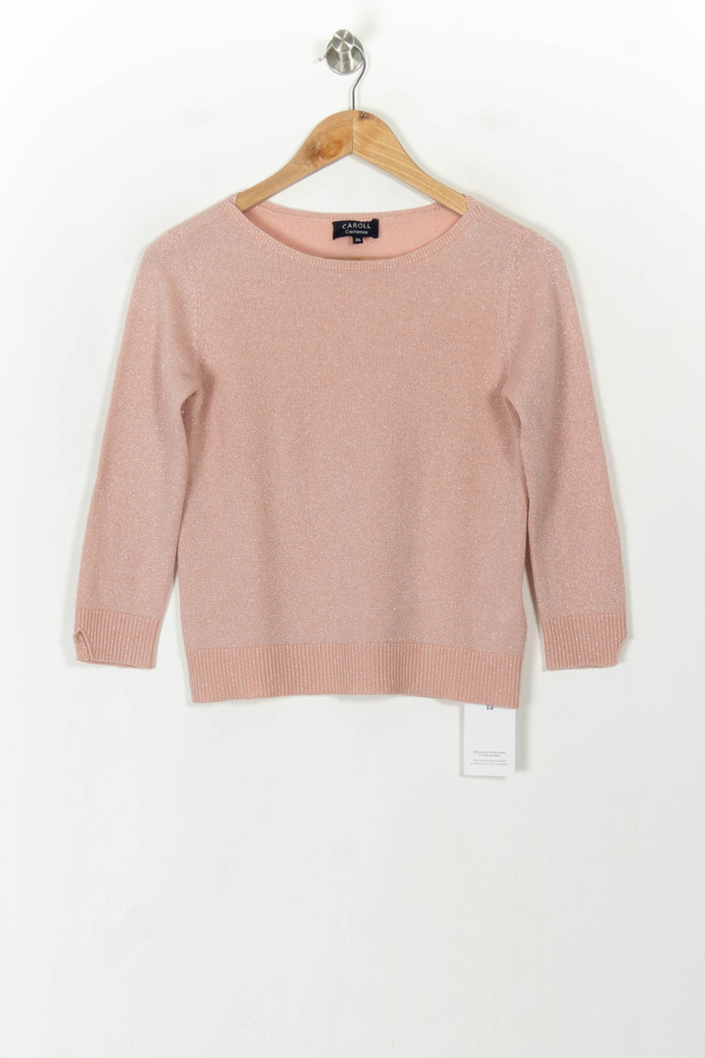 Pull Rose - Taille S/36 de la marque Caroll | PARAD118750 - Vendu par Paradigme - Image 2