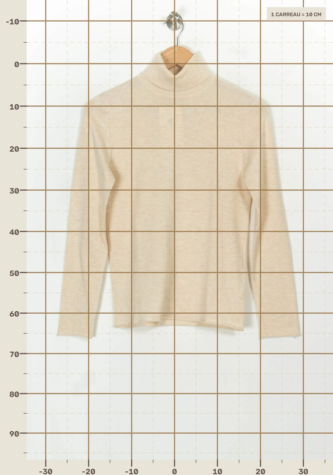 Pull Col Roulé Beige - Taille XS/34 de la marque Galeries Lafayette | PARAD118752 - Vendu par Paradigme - Image 4