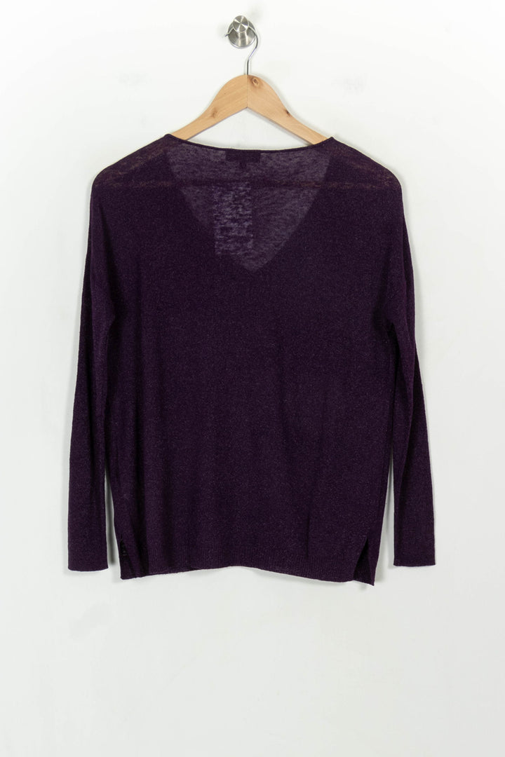 Pull Violet - Taille XS/34 de la marque Caroll | PARAD118753 - Vendu par Paradigme - Image 5