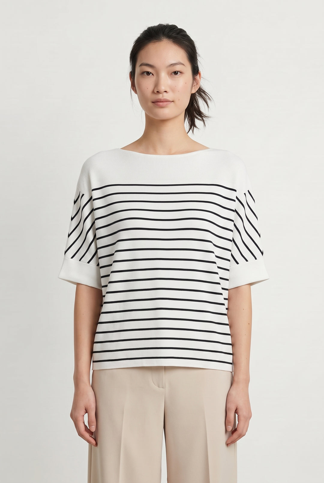 Pull Blanc et Noir - Taille S/36 de la marque Caroll | PARAD118756 - Vendu par Paradigme - Image 1