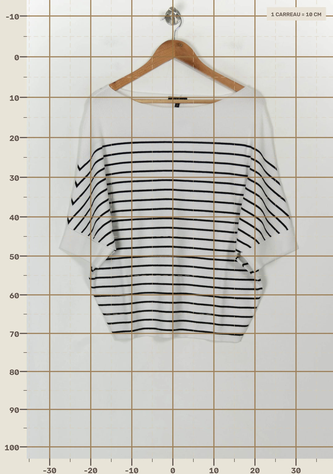 Pull Blanc et Noir - Taille S/36 de la marque Caroll | PARAD118756 - Vendu par Paradigme - Image 4