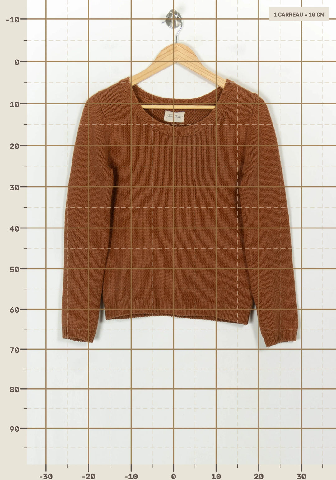 Pull Orange - Taille S/36 de la marque American Vintage | PARAD118758 - Vendu par Paradigme - Image 4