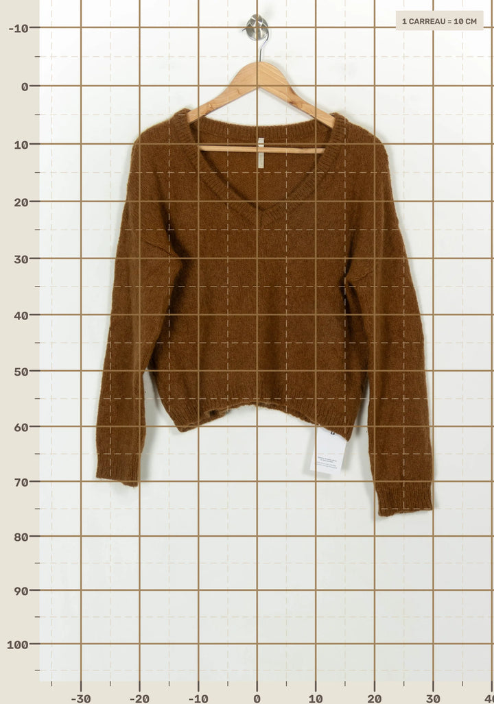 Pull Marron - Taille XS/34 de la marque I.Code | PARAD118759 - Vendu par Paradigme - Image 4
