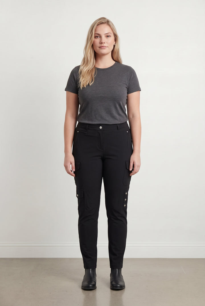 Pantalon Cargo Noir - Taille XXL/44 de la marque Indies | PARAD118762 - Vendu par Paradigme - Image 1