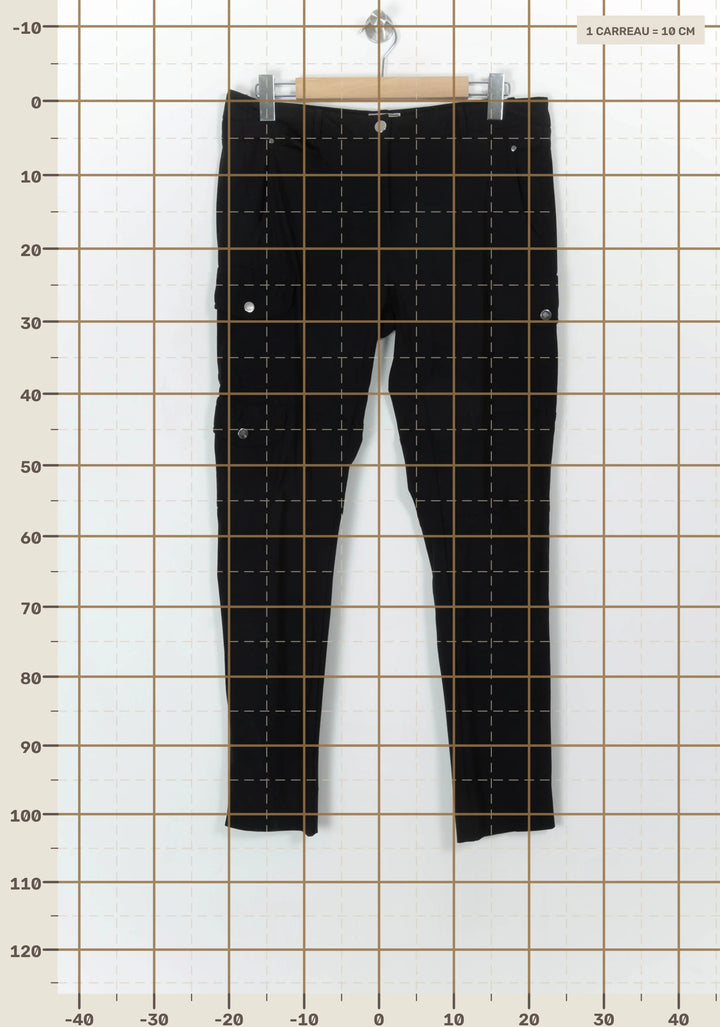 Pantalon Cargo Noir - Taille XXL/44 de la marque Indies | PARAD118762 - Vendu par Paradigme - Image 4