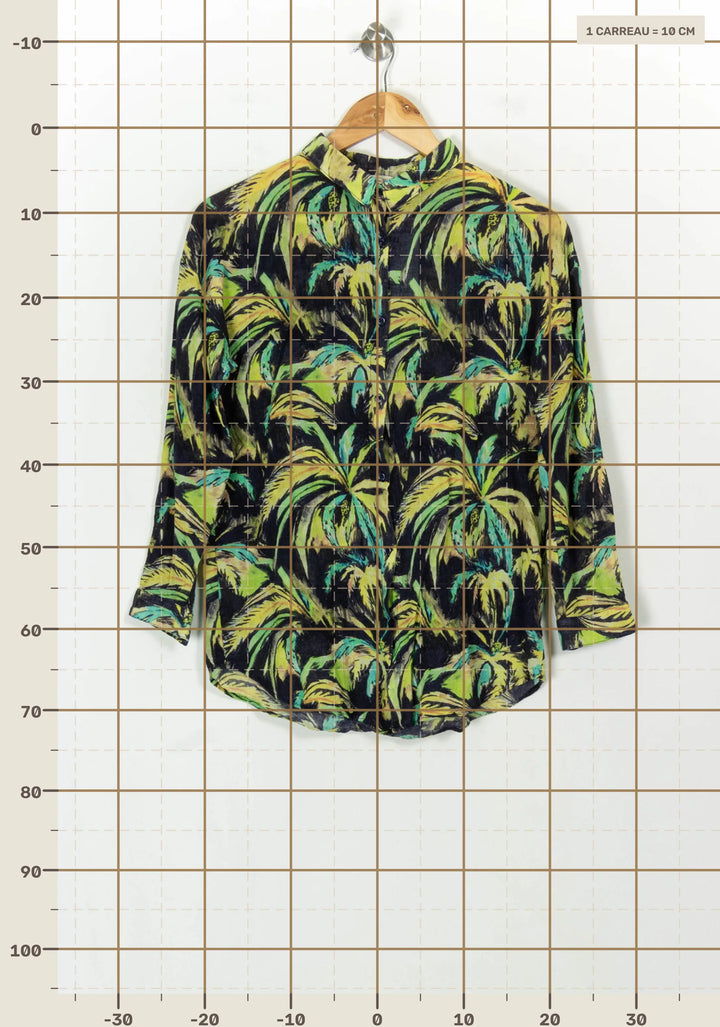 Chemise Imprimée Verte et Jaune - Taille XS/34 de la marque American Vintage | PARAD118763 - Vendu par Paradigme - Image 4
