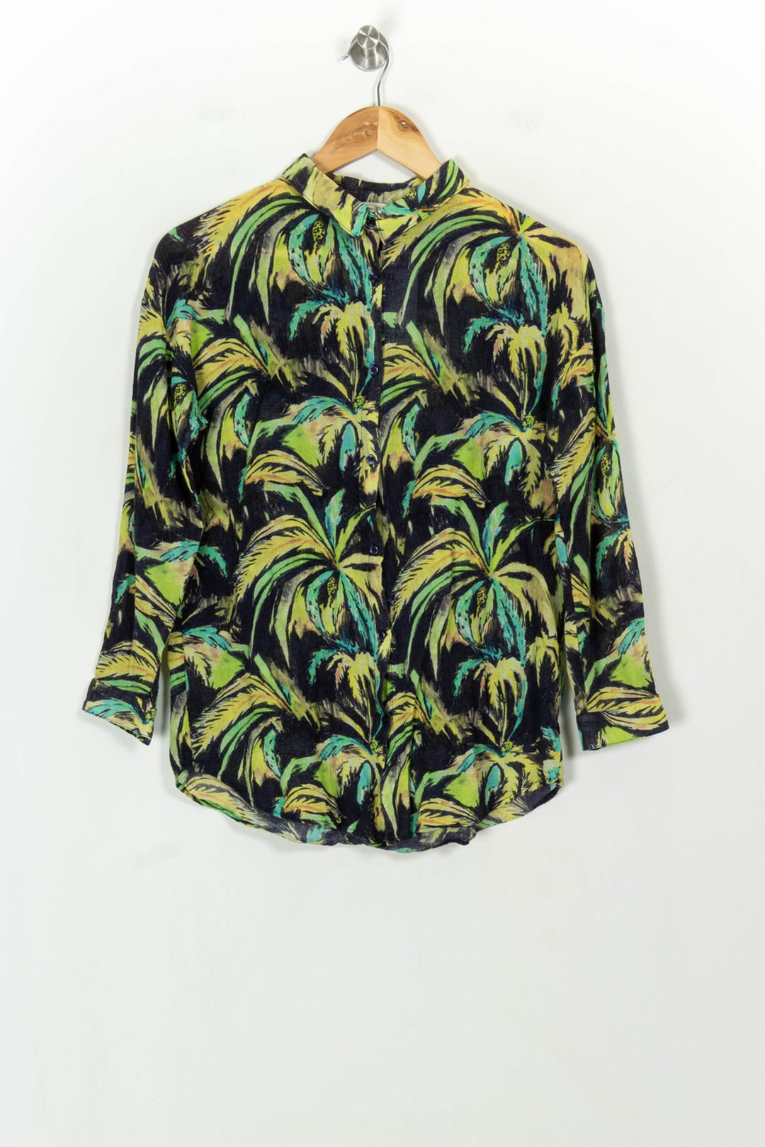 Chemise Imprimée Verte et Jaune - Taille XS/34 de la marque American Vintage | PARAD118763 - Vendu par Paradigme - Image 2