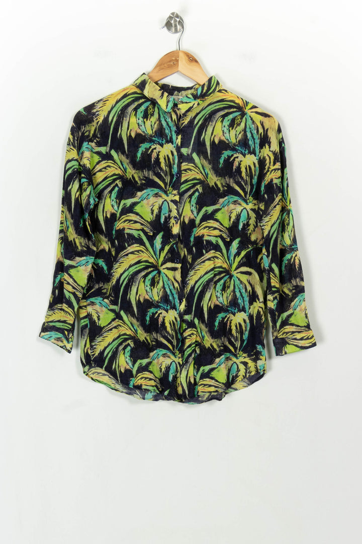 Chemise Imprimée Verte et Jaune - Taille XS/34 de la marque American Vintage | PARAD118763 - Vendu par Paradigme - Image 2
