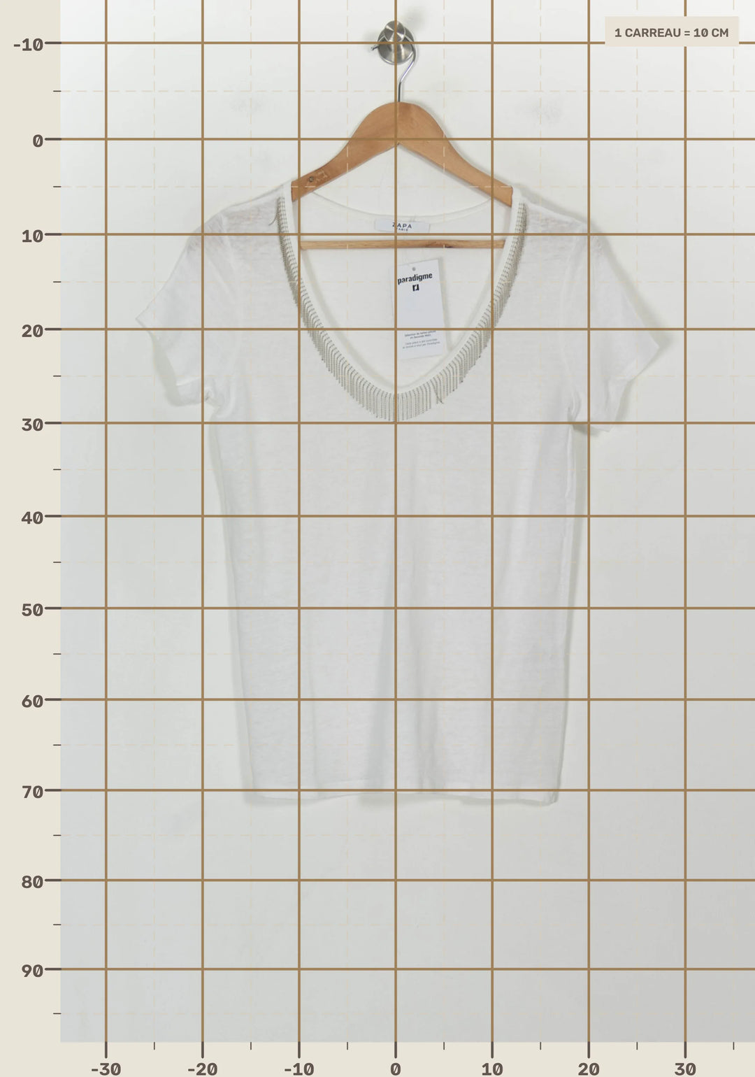 Tee-shirt Blanc - Taille S/36 de la marque ZAPA | PARAD118776 - Vendu par Paradigme - Image 4