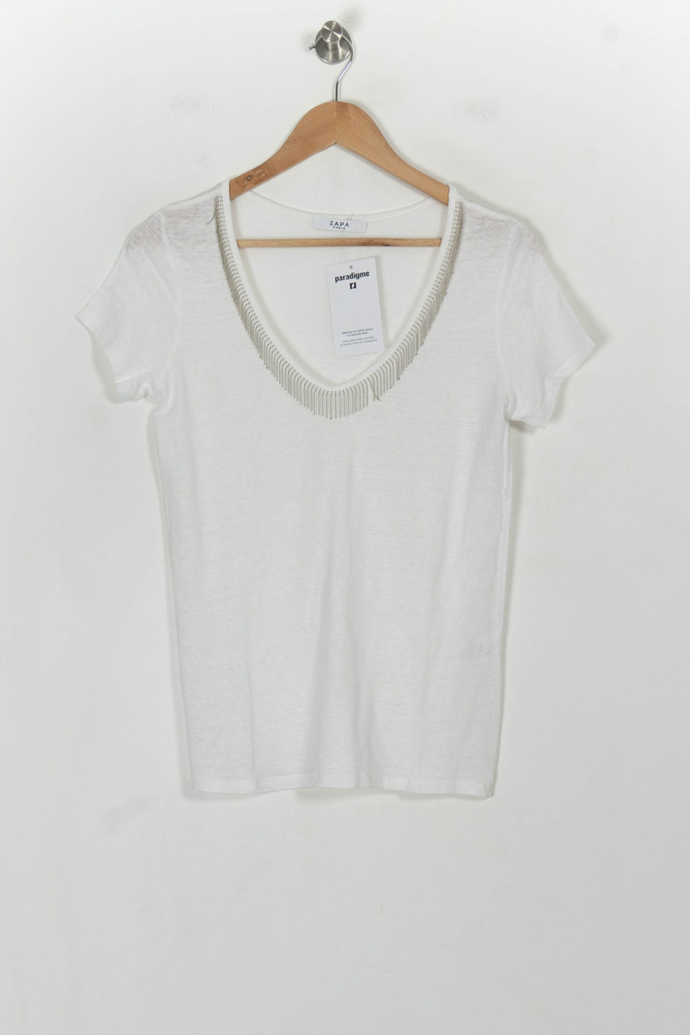 Tee-shirt Blanc - Taille S/36 de la marque ZAPA | PARAD118776 - Vendu par Paradigme - Image 2