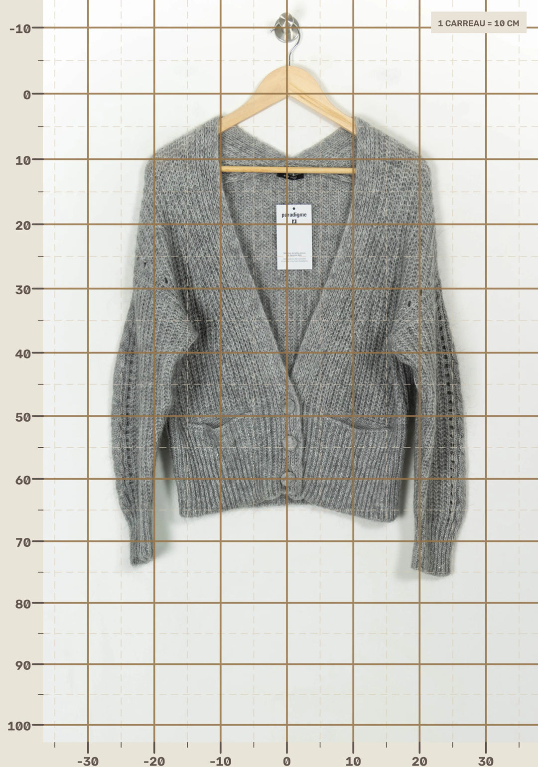 Cardigan Gris - Taille L/40 de la marque One Step | PARAD118782 - Vendu par Paradigme - Image 4