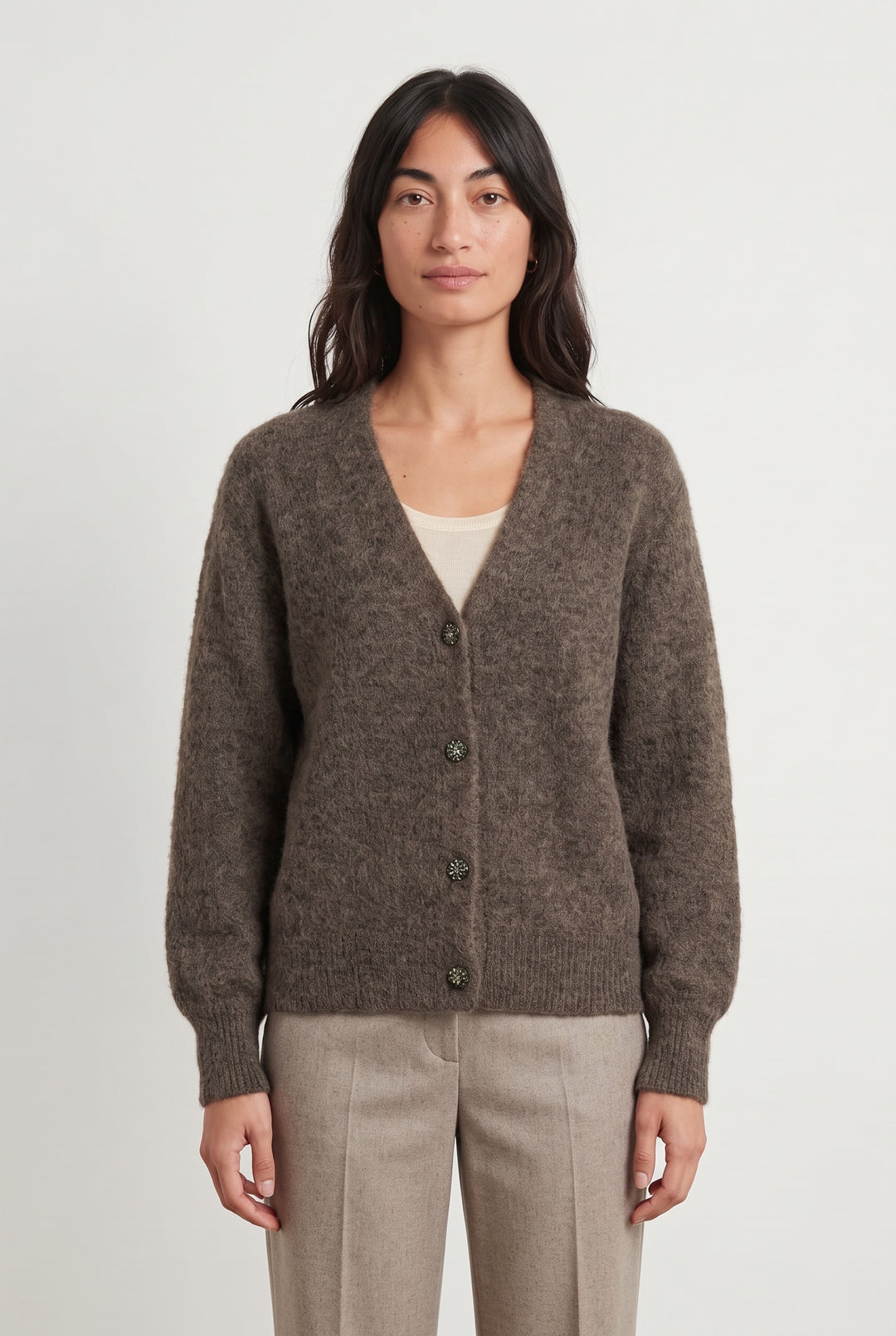 Cardigan Marron - Taille S/36 de la marque Caroll | PARAD118783 - Vendu par Paradigme - Image 1