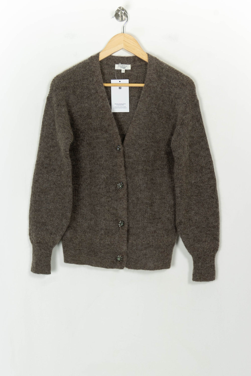 Cardigan Marron - Taille S/36 de la marque Caroll | PARAD118783 - Vendu par Paradigme - Image 2