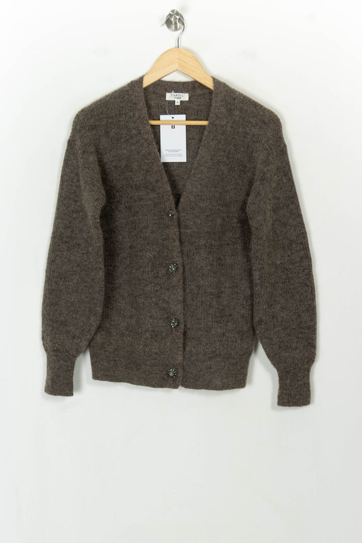 Cardigan Marron - Taille S/36 de la marque Caroll | PARAD118783 - Vendu par Paradigme - Image 2