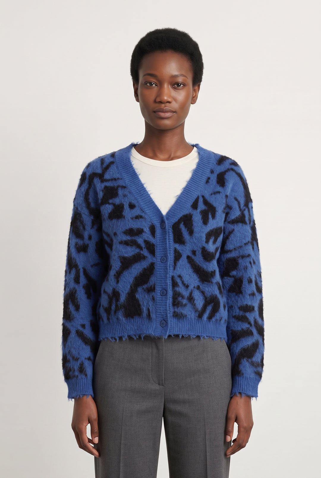 Cardigan Bleu et Noir - Taille S/36 de la marque One Step | PARAD118784 - Vendu par Paradigme - Image 1