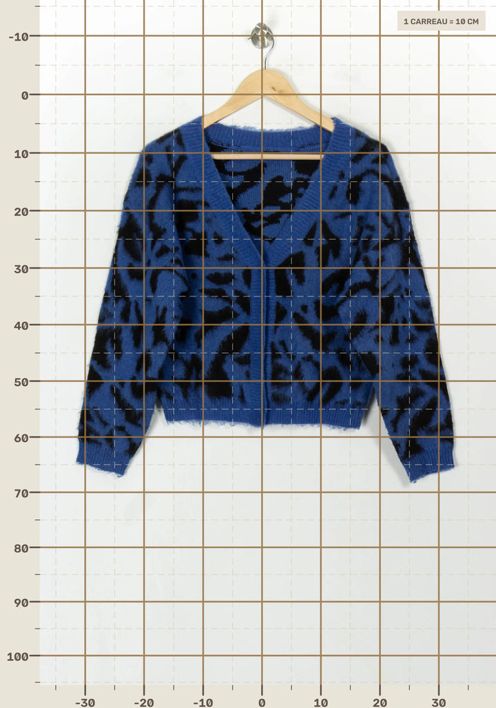Cardigan Bleu et Noir - Taille S/36 de la marque One Step | PARAD118784 - Vendu par Paradigme - Image 4