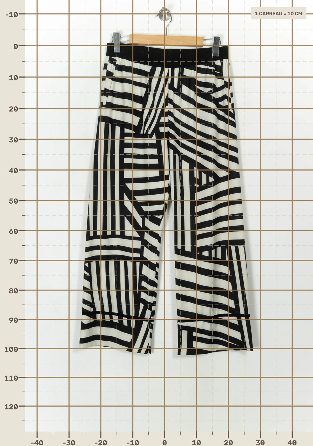 Pantalon Large Noir et Blanc - Taille XL/42 de la marque Bleu Blanc Rouge | PARAD118785 - Vendu par Paradigme - Image 4