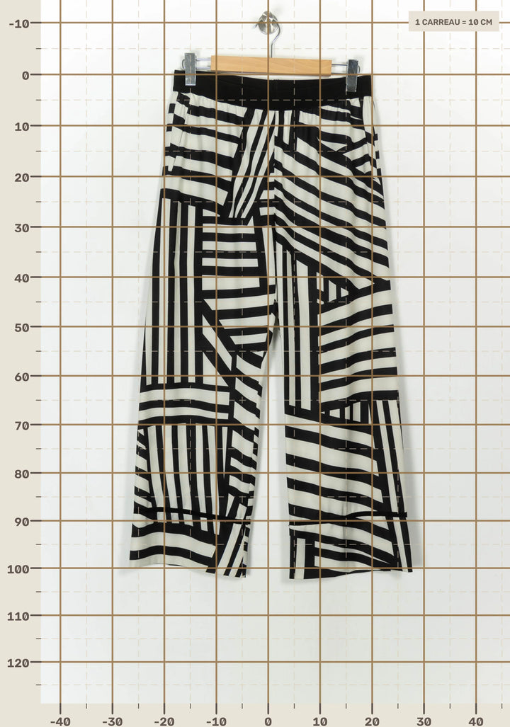 Pantalon Large Noir et Blanc - Taille XL/42 de la marque Bleu Blanc Rouge | PARAD118785 - Vendu par Paradigme - Image 4