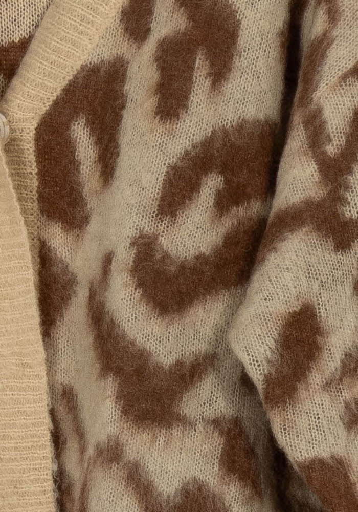 Cardigan Beige et Marron - Taille S/36 de la marque One Step | PARAD118787 - Vendu par Paradigme - Image 3