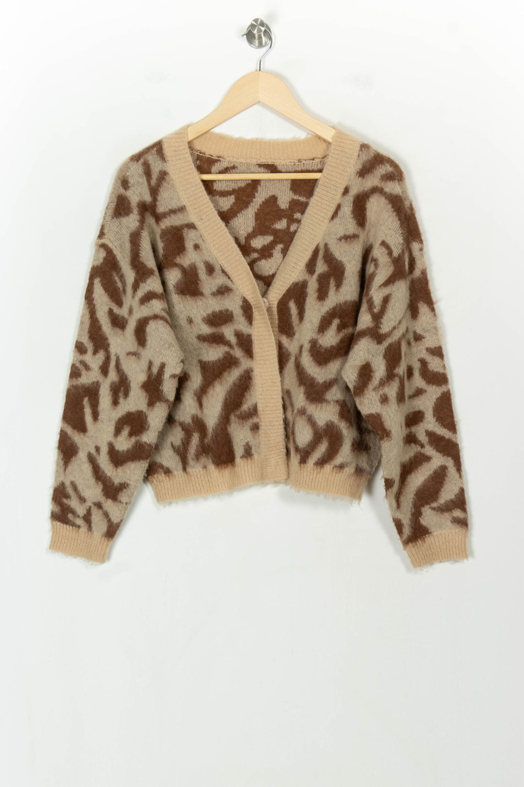 Cardigan Beige et Marron - Taille S/36 de la marque One Step | PARAD118787 - Vendu par Paradigme - Image 2