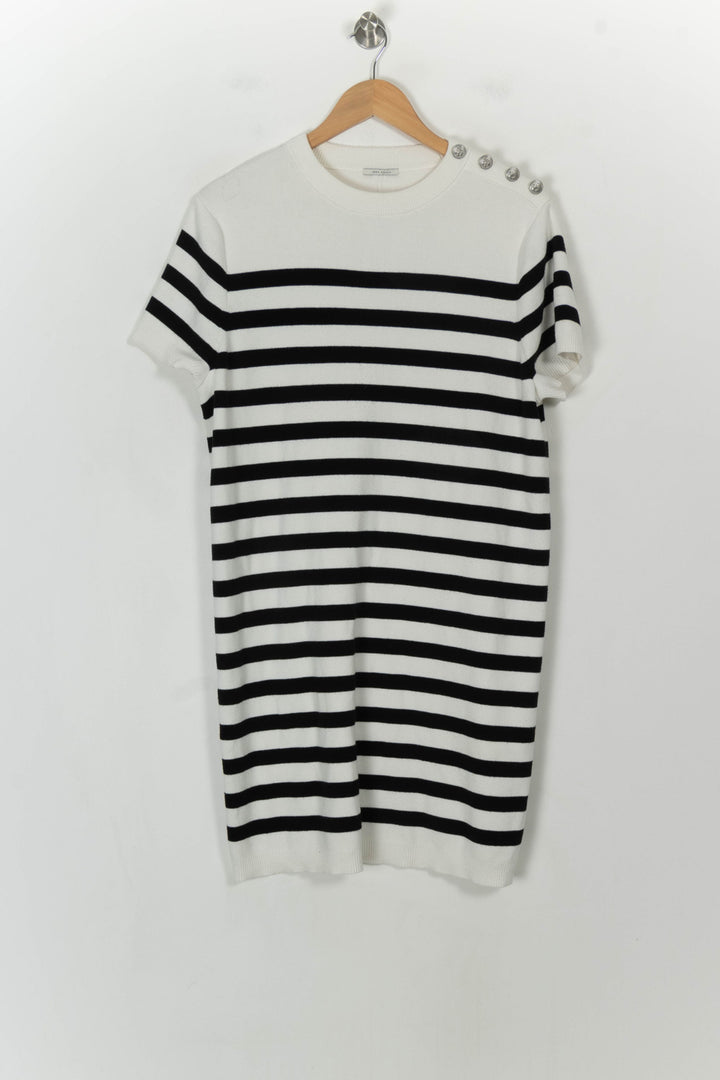 Robe Courte Blanche et Noire - Taille M/38 de la marque IKKS | PARAD118790 - Vendu par Paradigme - Image 2
