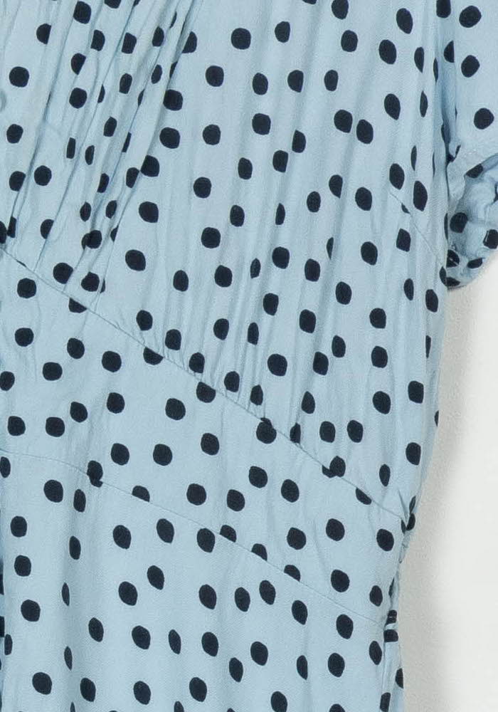Robe Courte Bleue à Pois Noirs - Taille L/40 de la marque IKKS | PARAD118792 - Vendu par Paradigme - Image 3