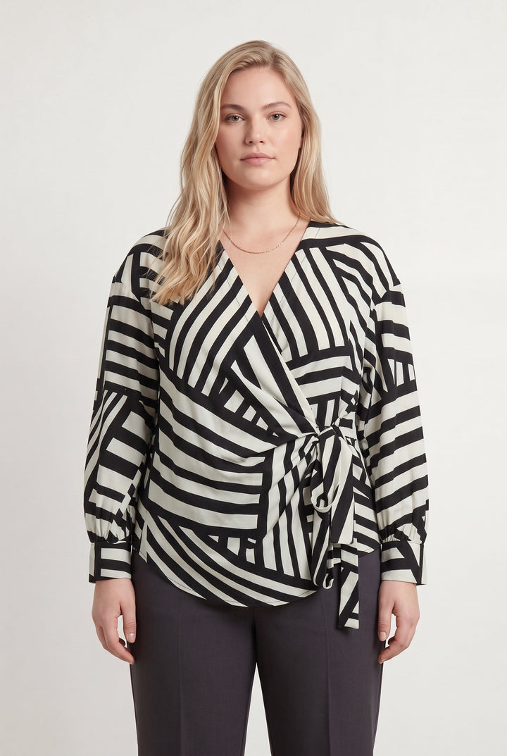 Blouse Noire et Blanche - Taille XL/42 de la marque Bleu Blanc Rouge | PARAD118793 - Vendu par Paradigme - Image 1