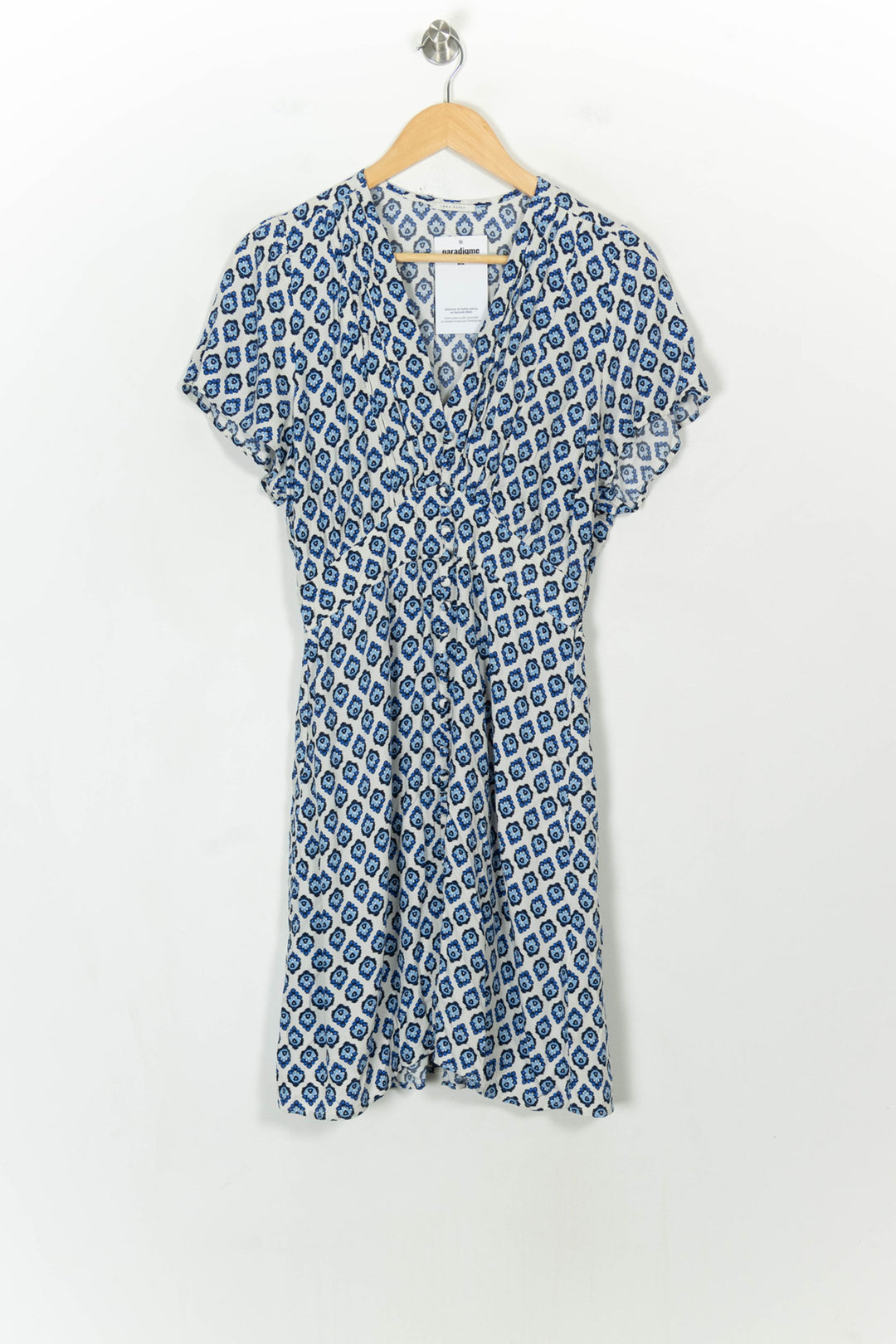 Robe Courte Bleue et Blanche - Taille L/40 de la marque IKKS | PARAD118796 - Vendu par Paradigme - Image 2