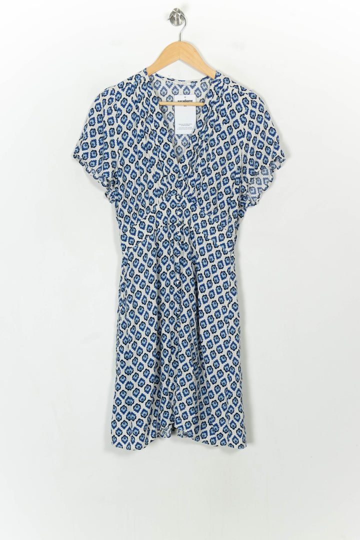 Robe Courte Bleue et Blanche - Taille L/40 de la marque IKKS | PARAD118796 - Vendu par Paradigme - Image 2
