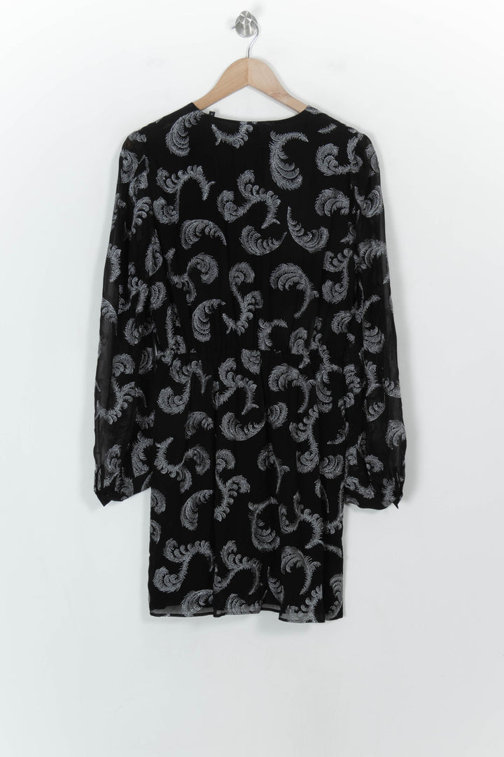 Robe Portefeuille Noire et Grise - Taille L/40 de la marque The Kooples | PARAD118798 - Vendu par Paradigme - Image 5