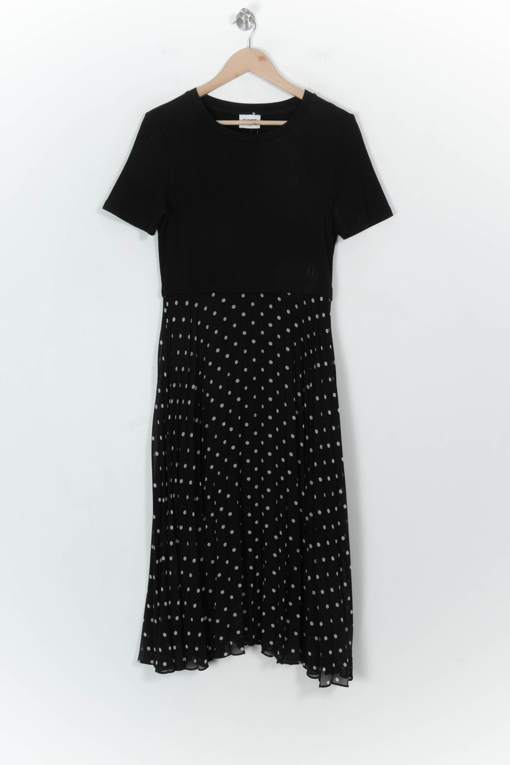 Robe Longue Noire à Pois Blancs - Taille L/40 de la marque Claudie Pierlot | PARAD118802 - Vendu par Paradigme - Image 2